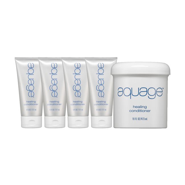 Light Gray Aquage 4-Healing Conditioner 6oz, 1-Healing Conditioner 16oz