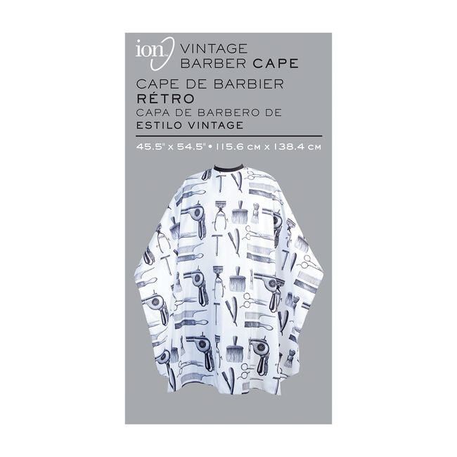 Dark Gray ION ION Barber Print Styling Cape