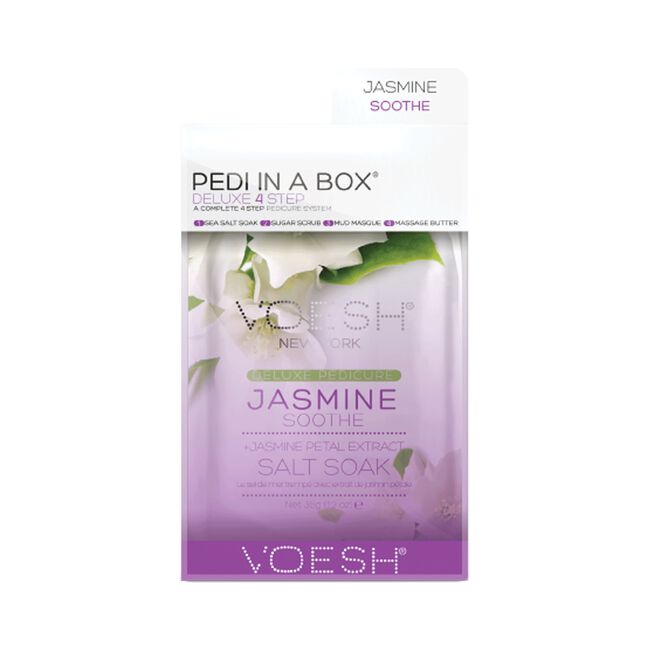 White Smoke Voesh Deluxe 4-Step Pedi In A Box Jasmine Soothe
