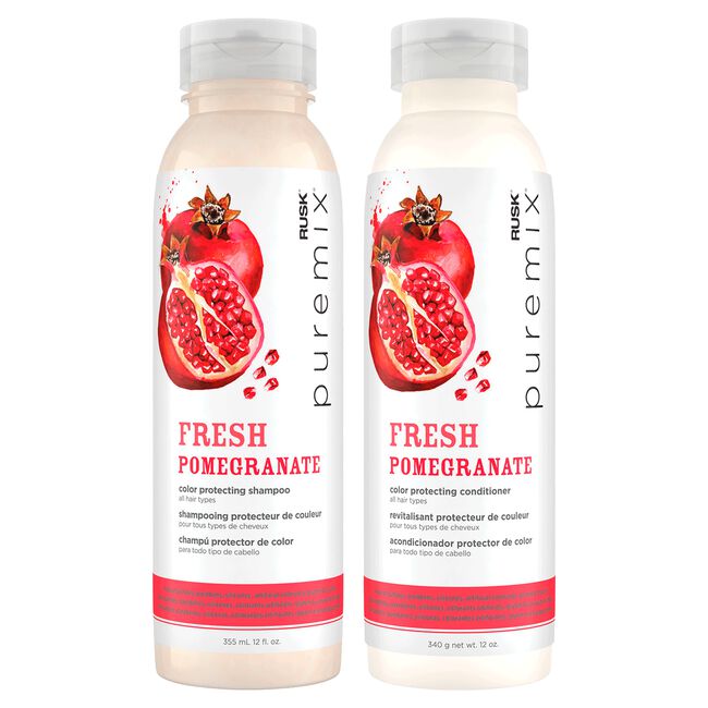 White Smoke Rusk PureMix Fresh Pomegranate Shampoo, Conditioner