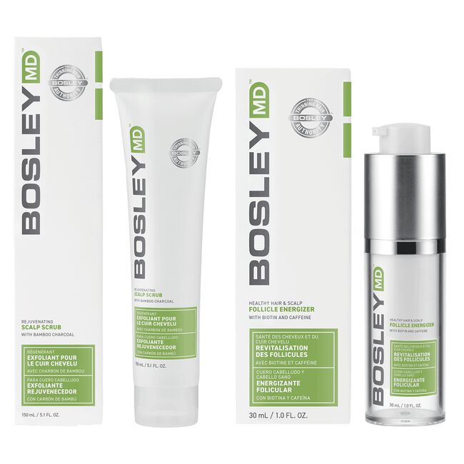 White Smoke Bosley Professional Bosley Follicle Energizer, Rejuvenating Scalp Scrub