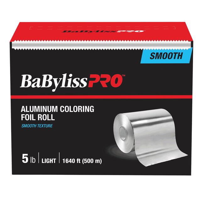 Black BaBylissPRO Aluminum Coloring Foil Roll - Smooth - 5 lb