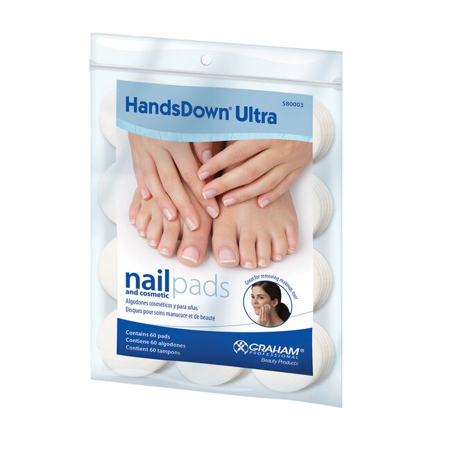 White Smoke Dannyco Sundries Handsdown Nail and Cosmetic Pads 1.75" round 60/bag