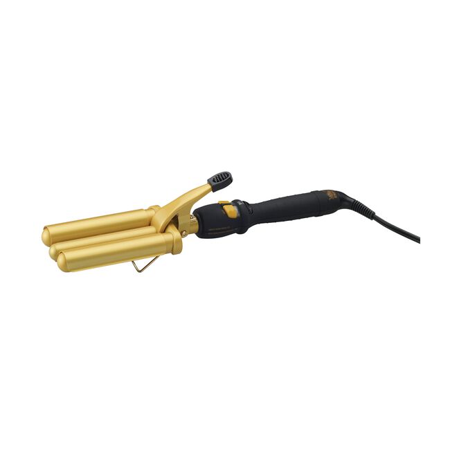 White Smoke Dannyco Electrical Triple Barrel Spring Curling Iron 7/8 inch ISI331