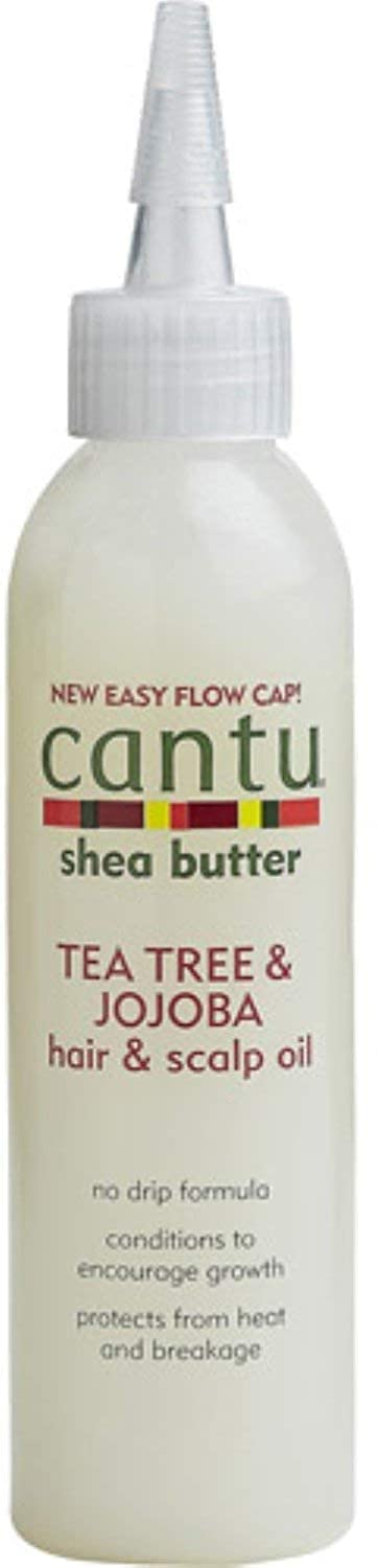 White Smoke Cantu Shea Butter Tea Tree & Jojoba Hair & Scalp Oil, 6 Fluid Ounce
