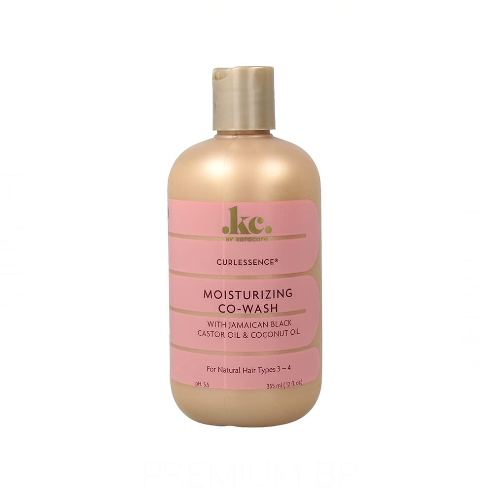 White Smoke Avlon KeraCare Curlessence Moisturizing Co-Wash w/ Jamaican Castor Oil & Coconut Oil, 12 oz