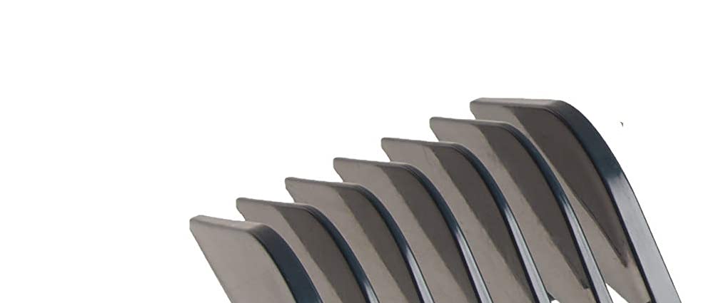 White Smoke Andis Master Series Premium Clipper Guard Set – 7 Count Attachment Combs with Metal Clips, Professional Cutting Guides