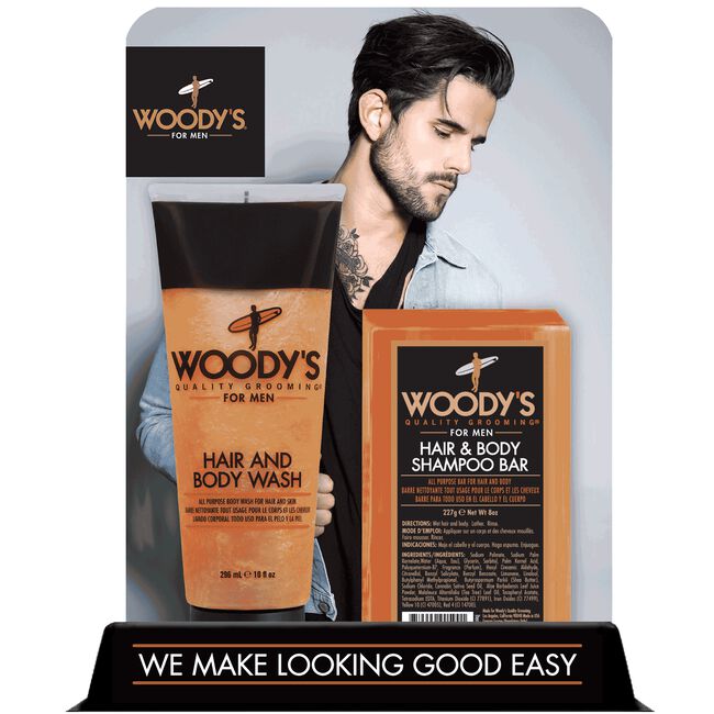White Smoke Woodys Hair & Body Display - 6 Count