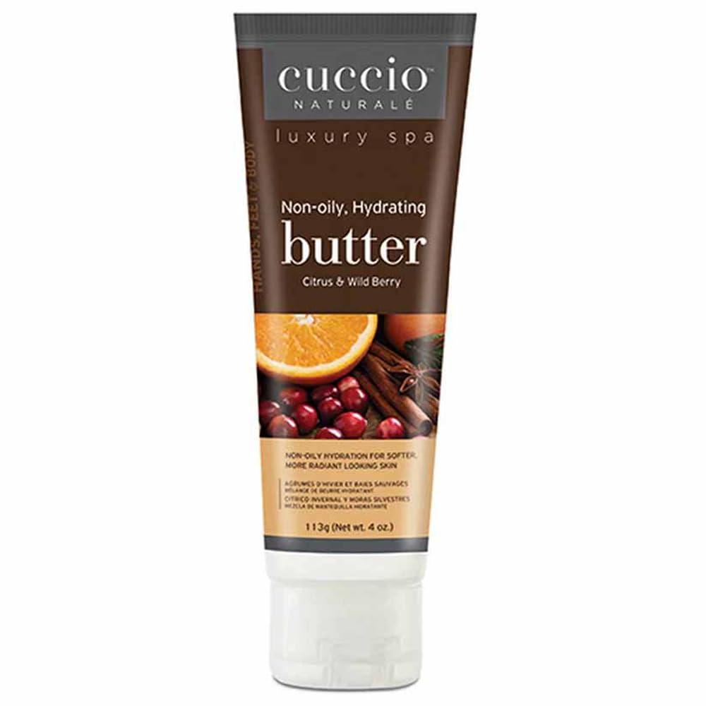 White Smoke Cuccio Naturale Citrus & Wild Berry Butter Blend – Ultra-Moisturizing Body Cream for Hands, Feet, and Body – 4 ounce