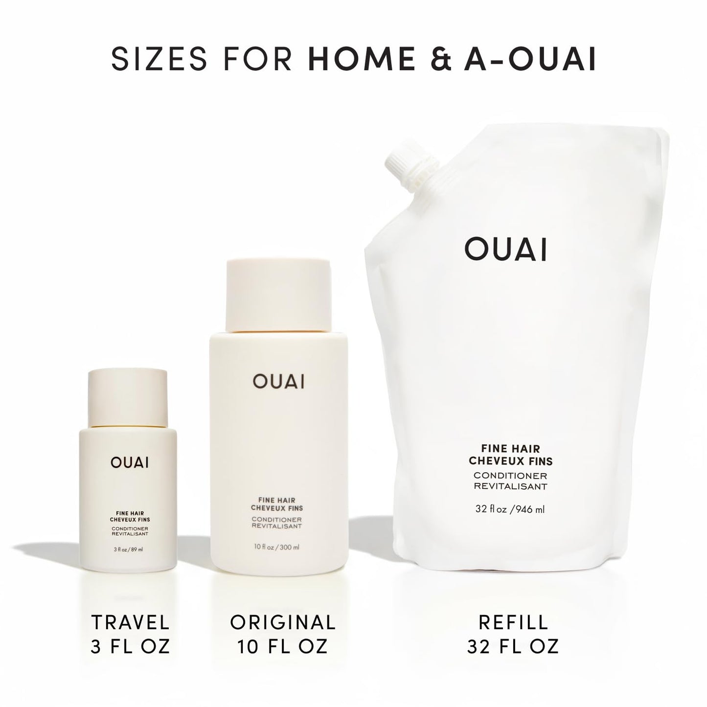 White Smoke OUAI Fine Hair Conditioner - Volumizing Conditioner for Fine Hair Made with Keratin, Biotin and Chia Seed Oil - Adds Softness, Bounce and Volume - Free from Parabens, Sulfates, and Phthalates (10 Oz)