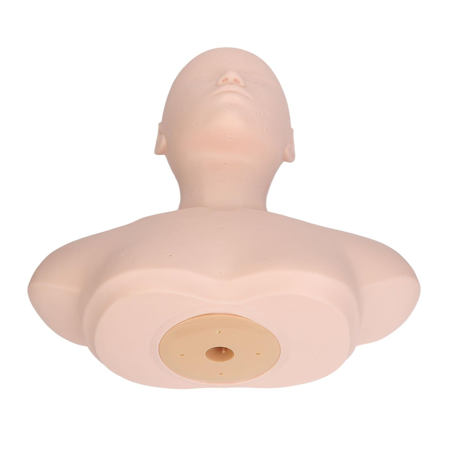 White Smoke Esthetics Mannequin Head with Shoulders, Cosmetology Mannequin Head with Acupuncture Points, Soft PVC Mannequin Head for Facials Massage, Wigs Hat Display, Makeup Practice