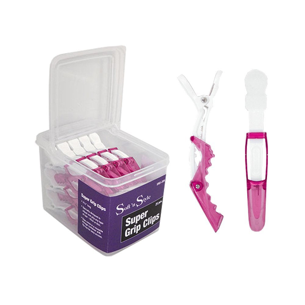 White Smoke Soft 'N Style Super Grip Clips HC-SNS206