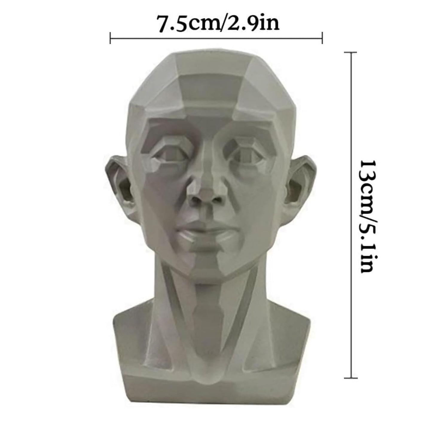 White Smoke Planar Head Model Drawing Mannequin Artists Learn Planes of Face Human Manikin Head for Medical and Artistic Drawing Skecthing Painting
