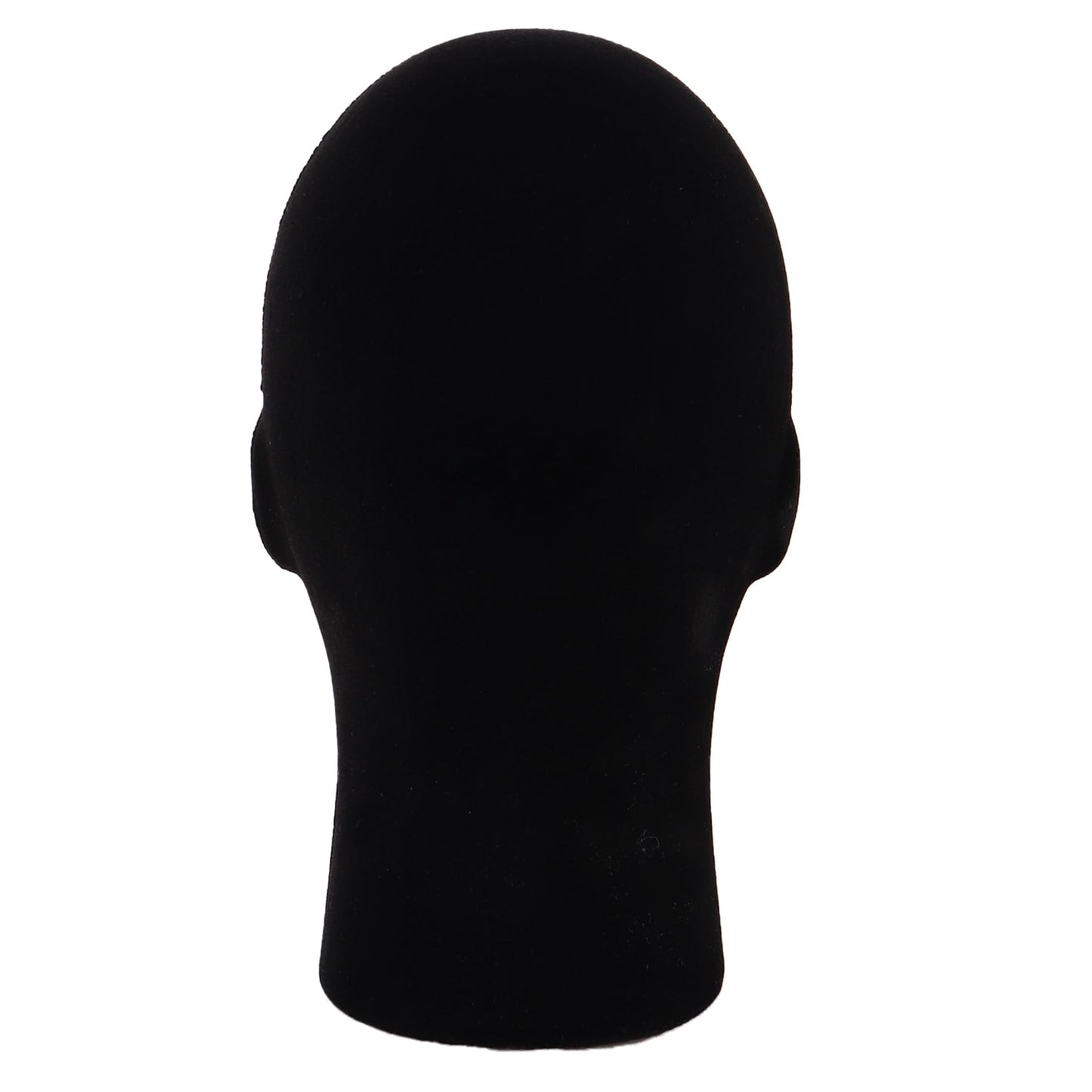 Black MapofBeauty Black Velvet Foam Mannequin Head Male Display Stand Styrofoam Wig Head (Black)
