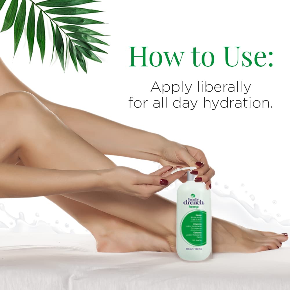White Smoke Body Drench Moisturizing Body Lotion – Hydrating & Nourishing Hemp Lotion for All Skin Types, with Hemp Seed Oil, 16.9 fl oz