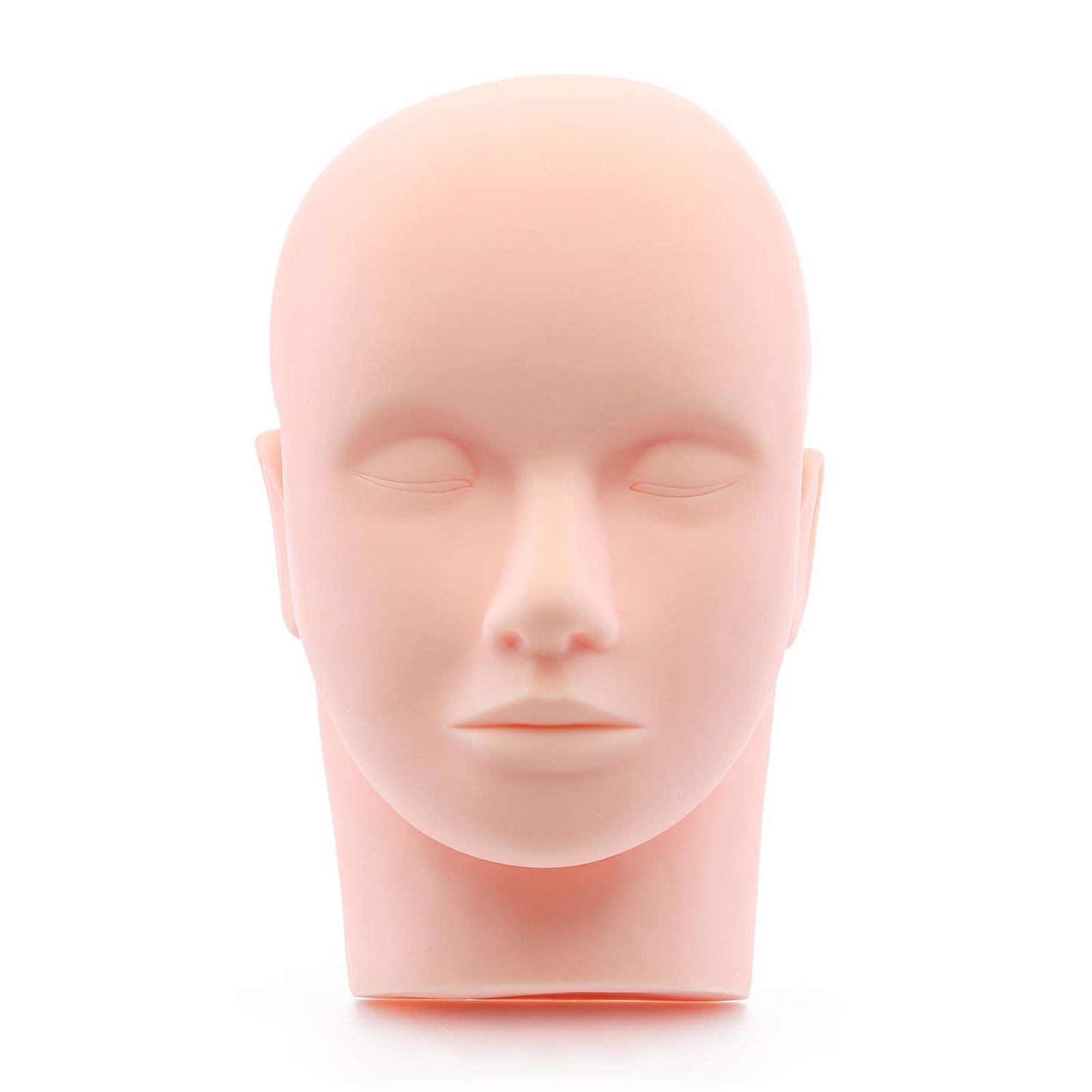 White Smoke Foraineam 2-Pack Practice Training Head Rubber Cosmetology Mannequin Doll Face Head For Eyelashes Makeup Massage Practice