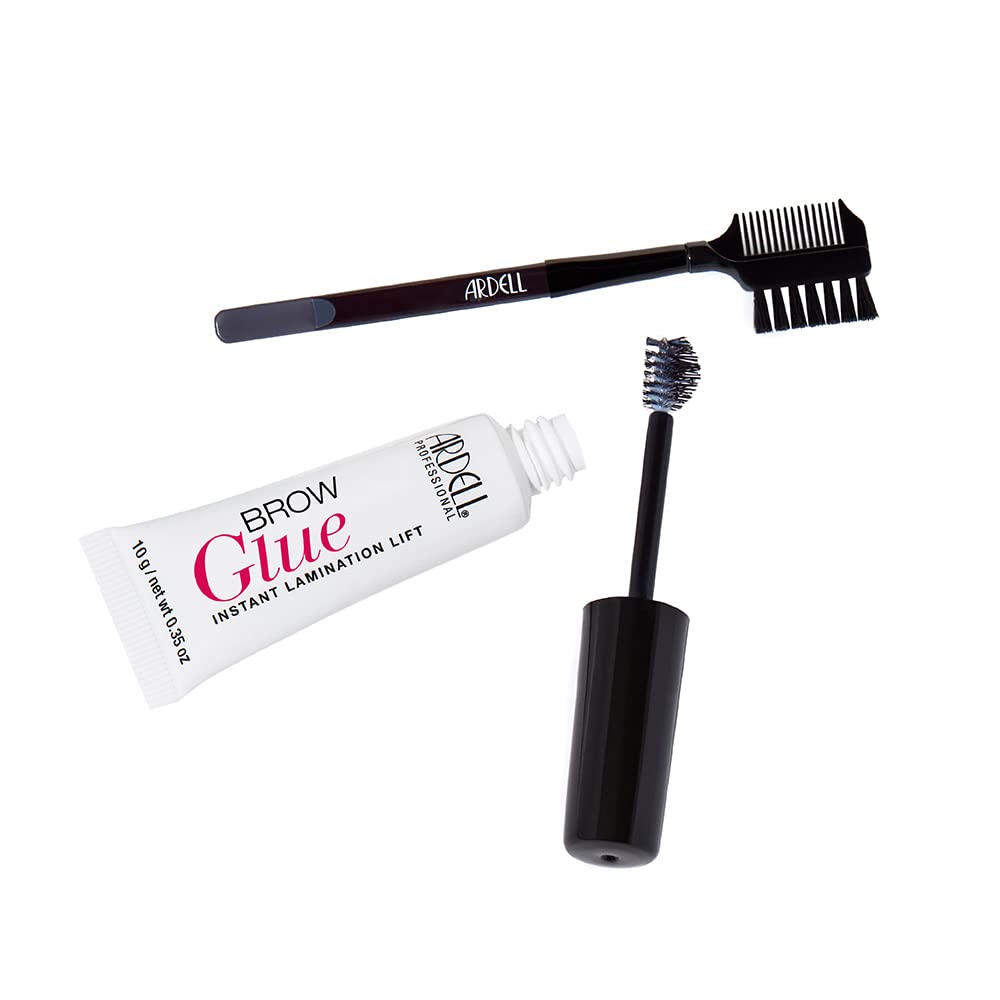White Smoke Ardell Brow Glue Clear – Strong Hold Eyebrow Gel for Lamination Lift, Long Lasting Brow Gel Styling Tool for Shaping & Setting Brows, Eye Makeup, 0.35 oz