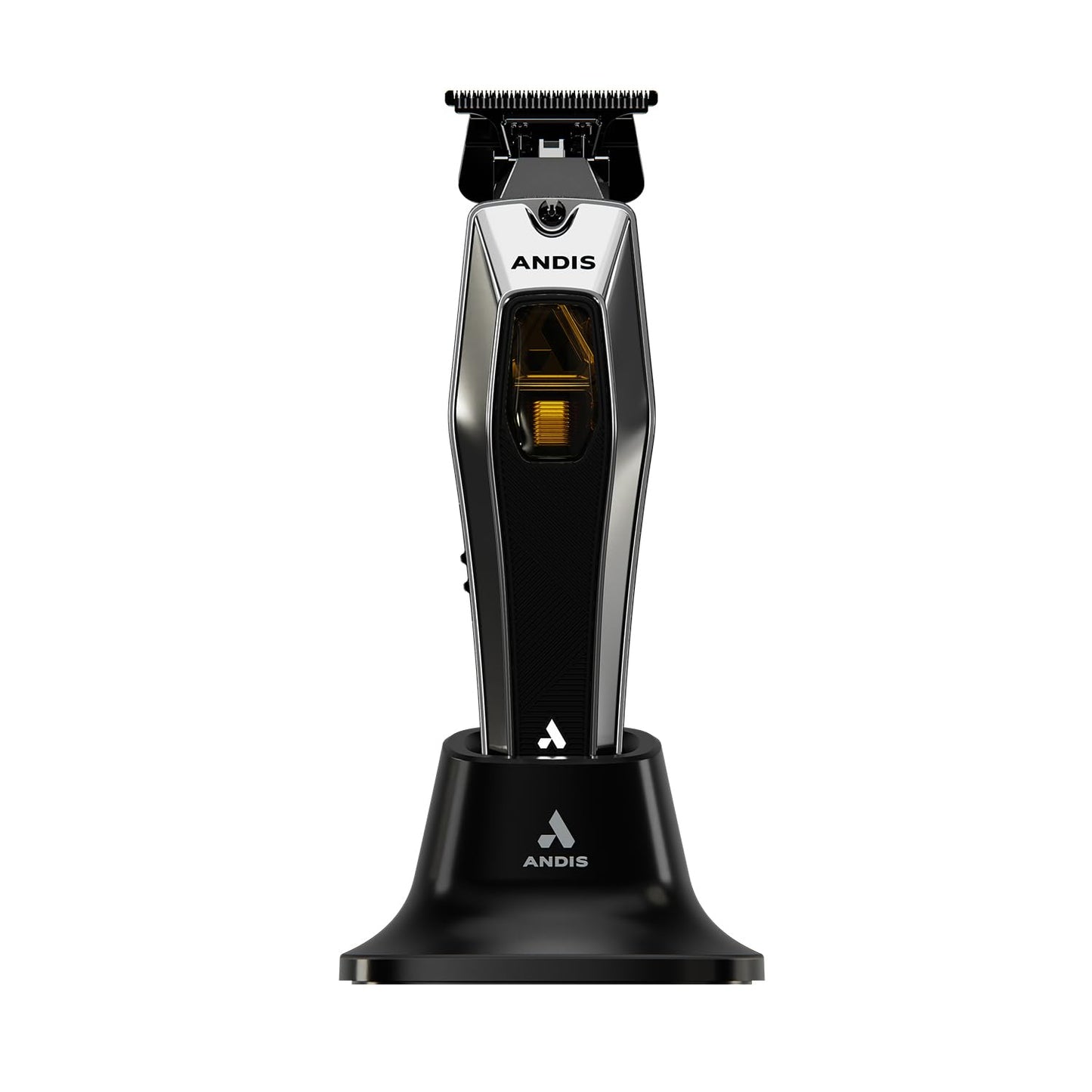 White Smoke Andis 562703 Recon Professional Barber Vector Motor Beard & Hair Cordless Trimmer, DLC T-Blade, USB-C Charging with Premium Charge Stand, Black