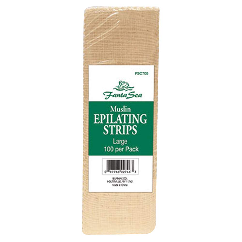 Tan Burmax WA-02746 FANTASEA Muslin EPILATING Strips - Large 100 PK