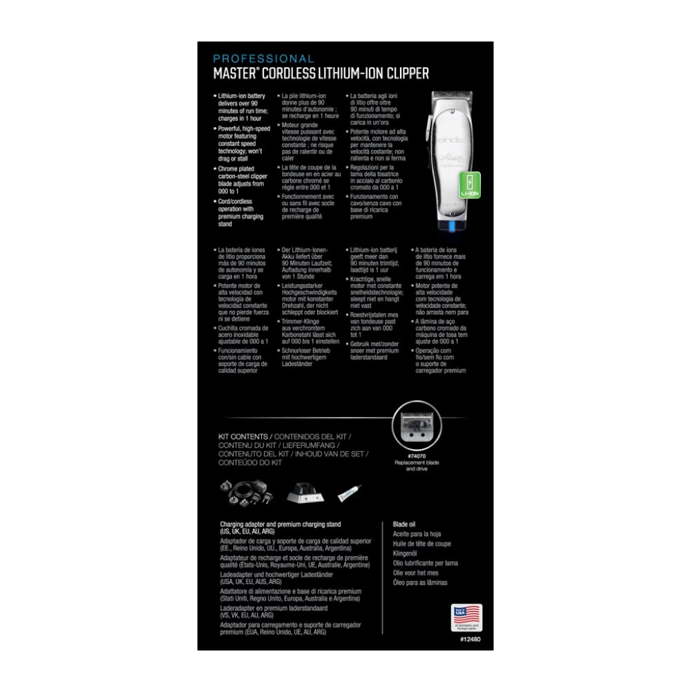 Black Andis Cordless Master, AS12480