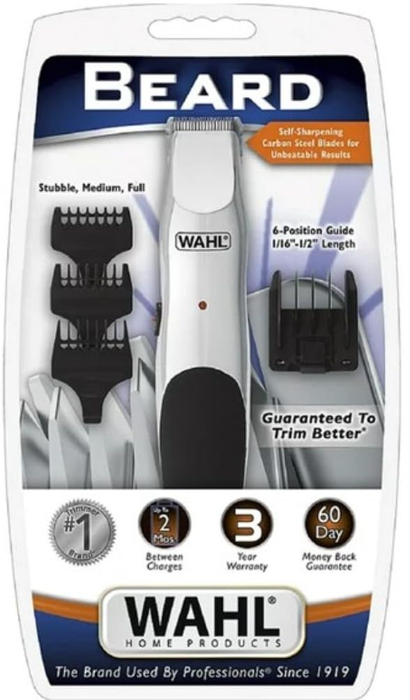 White Smoke Wahl Clipper Corp 9916-817 Beard/Mustache Trimmer