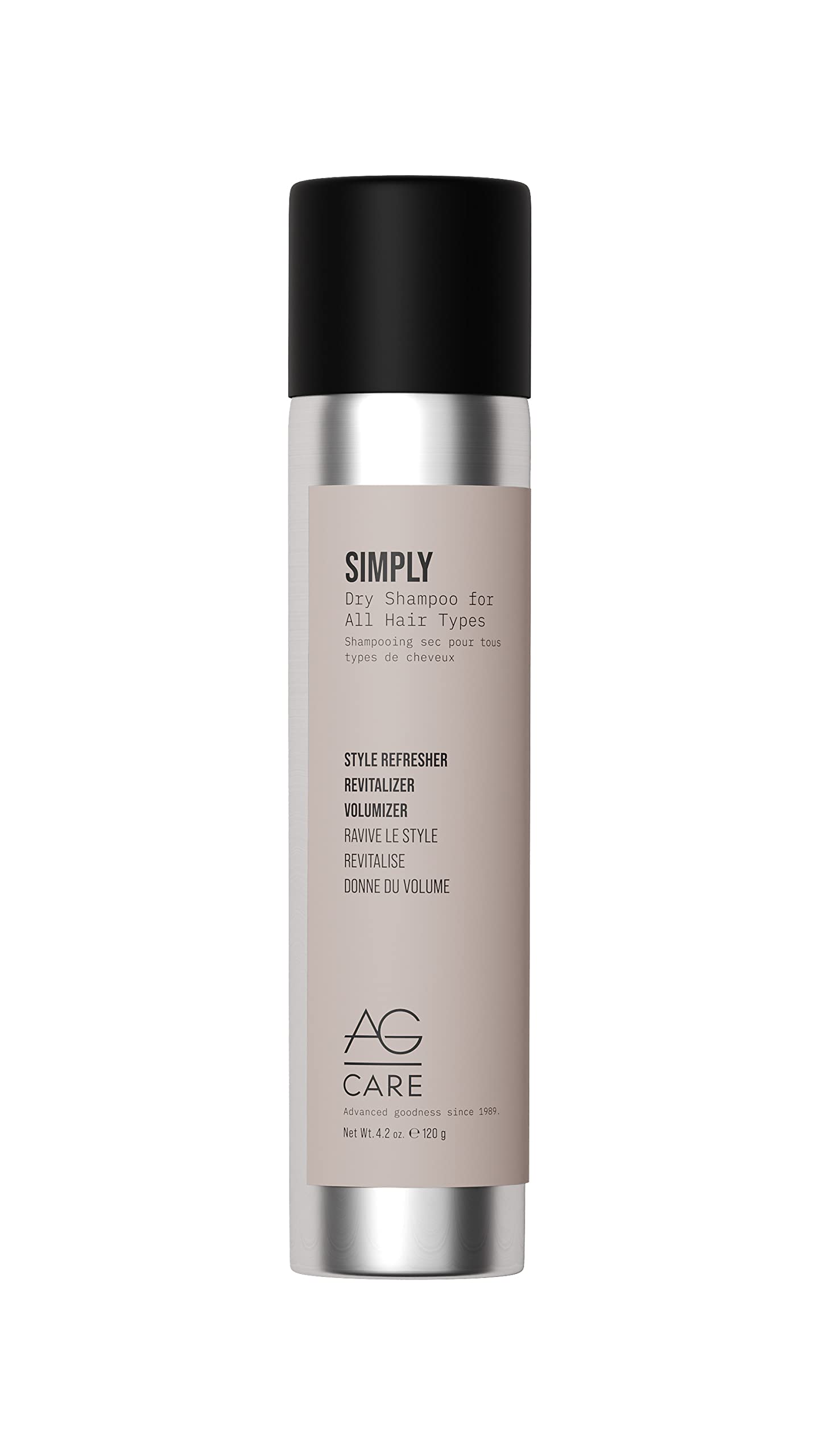 Gray AG Care Simply Dry Shampoo, Refresh Hair and Add Volume with Rice and Tapioca Starches - For All Hair Types, 4.2 Oz (US)