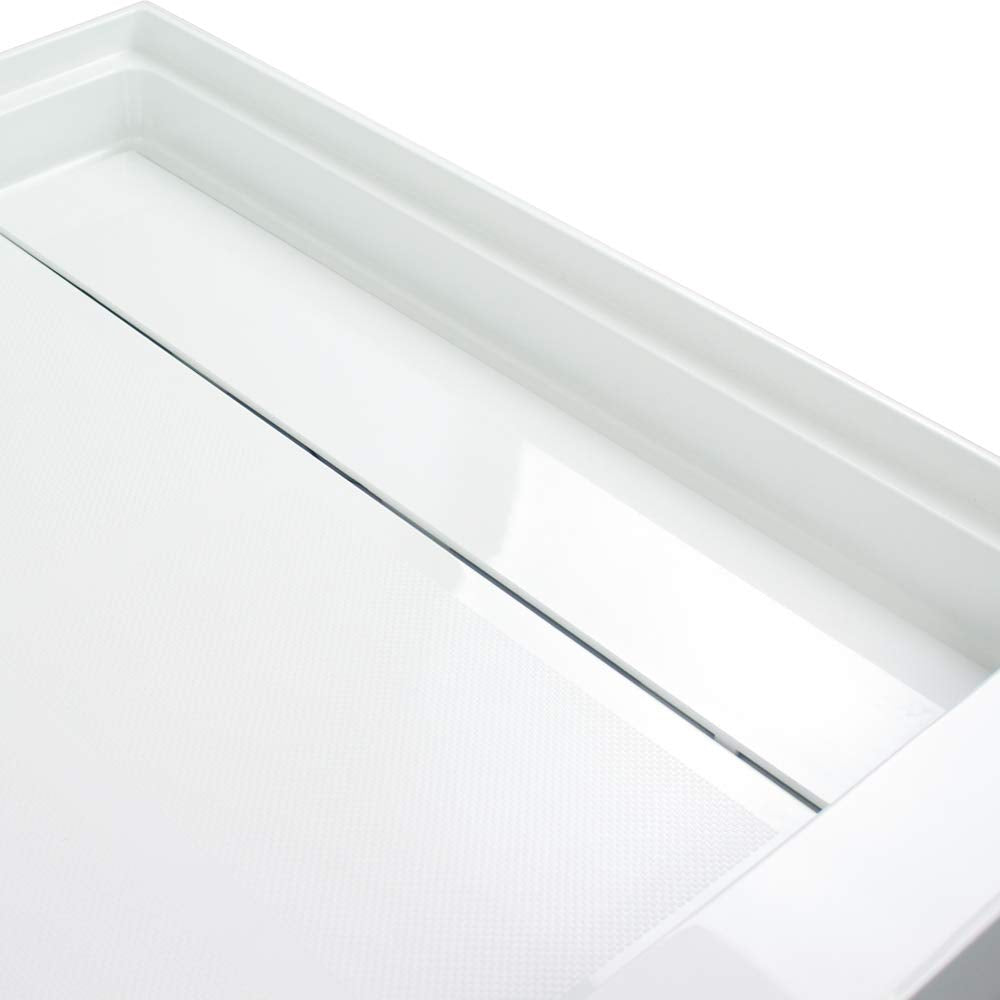 White Smoke Transolid FL6036L-39 Linear 60-in L x 36-in W Rectangular Alcove Concealed End Drain Shower Base with Left Hand Drain, Grey