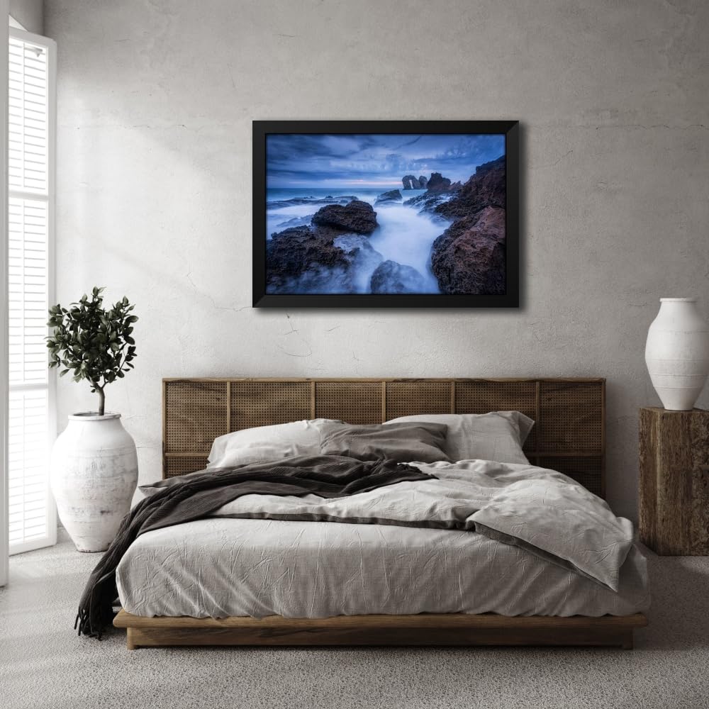 Lavender ArtDirect Rocky Blue Custom Framed Art Print Giclee Print or Canvas Options with Various Sizes and Customization by Lanza, Sergio