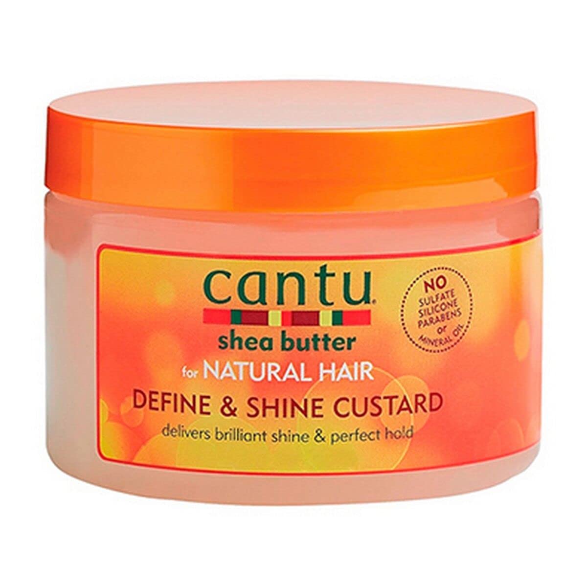 Peach Puff Cantu Shea Butter for Natural Hair Define & Shine Custard, 12 Ounce (Pack of 6)