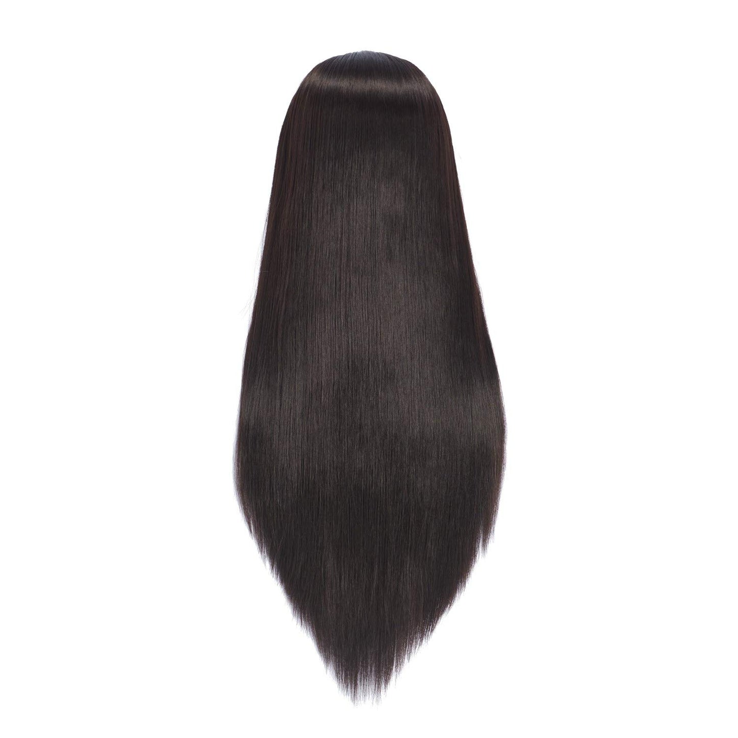 White Smoke Headfix 26in-28in Long Hair Mannequin Head Stnthetic Fiber Hairdresser Practice Styling Training, Cosmetology Manikin Doll Head With Clamp Stand (6F1919LB0220)