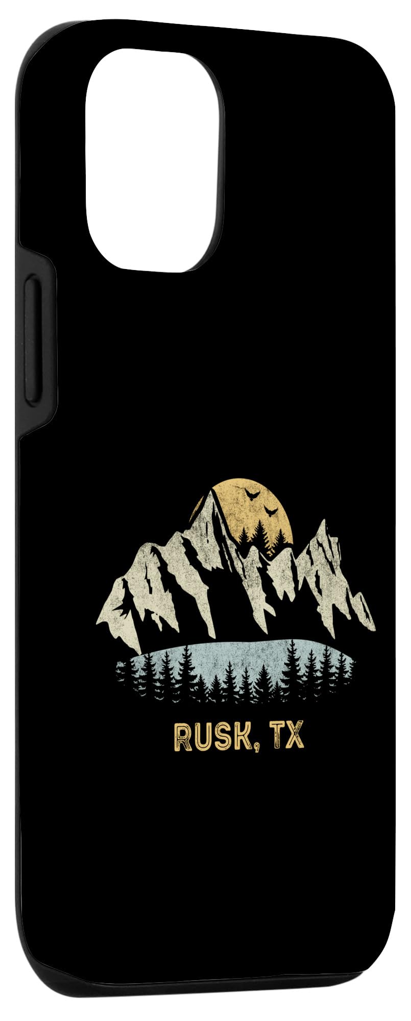 Black iPhone 15 Pro Rusk Texas Mountain Sunset Sunrise TX Case