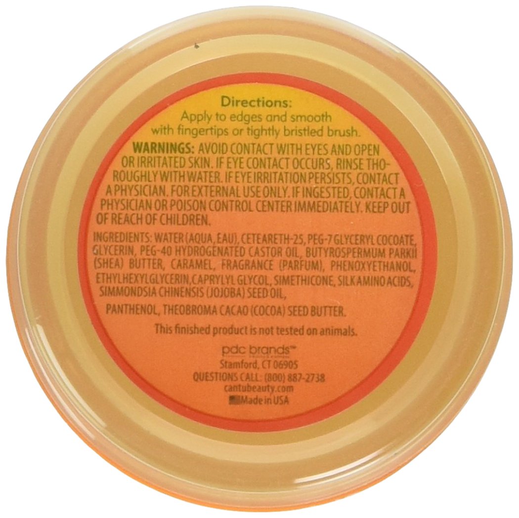 White Smoke Cantu Extra Hold Edge Stay Gel with Shea Butter, 2.25 oz (Packaging May Vary)