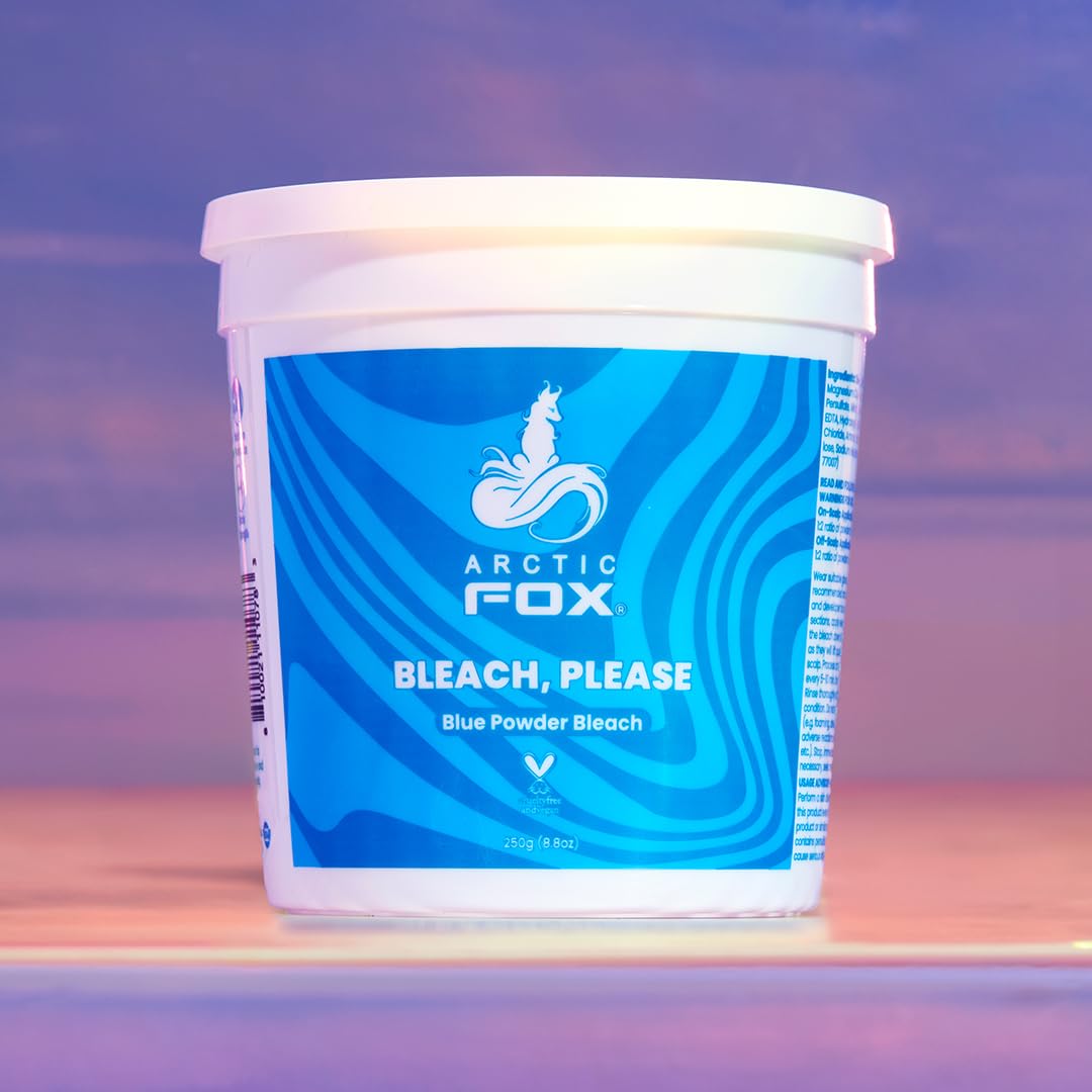 Slate Gray Arctic Fox Blue Powder Hair Bleach - Anti-Brass, Vegan, Cruelty-Free, Dust-Free - 8.8 oz