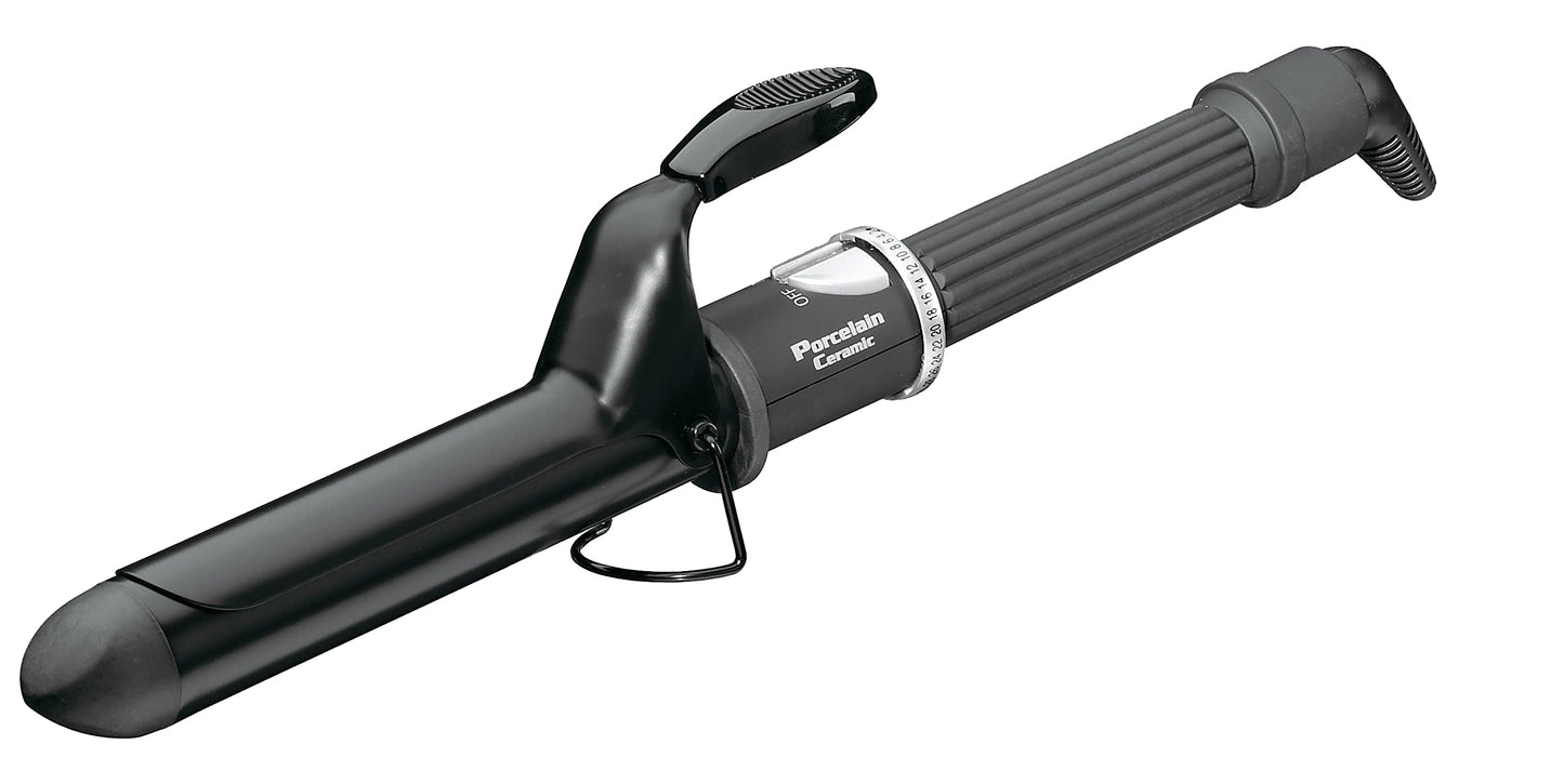 White Smoke BaBylissPRO Porcelain Ceramic 1" Flat Iron and 1 1/4" Spring Curling Iron Prepack