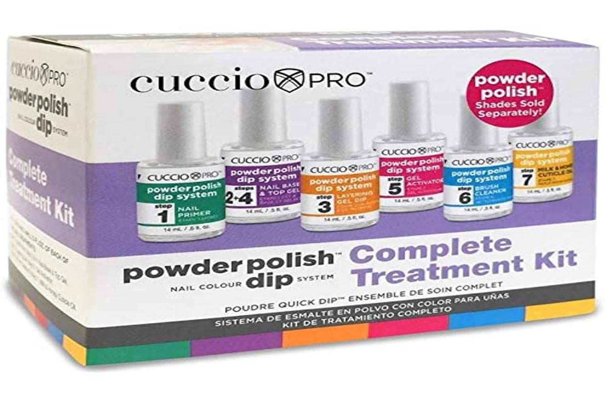 White Smoke Cuccio Powder Polish Nail Colour Dip System Complete Treatment Kit