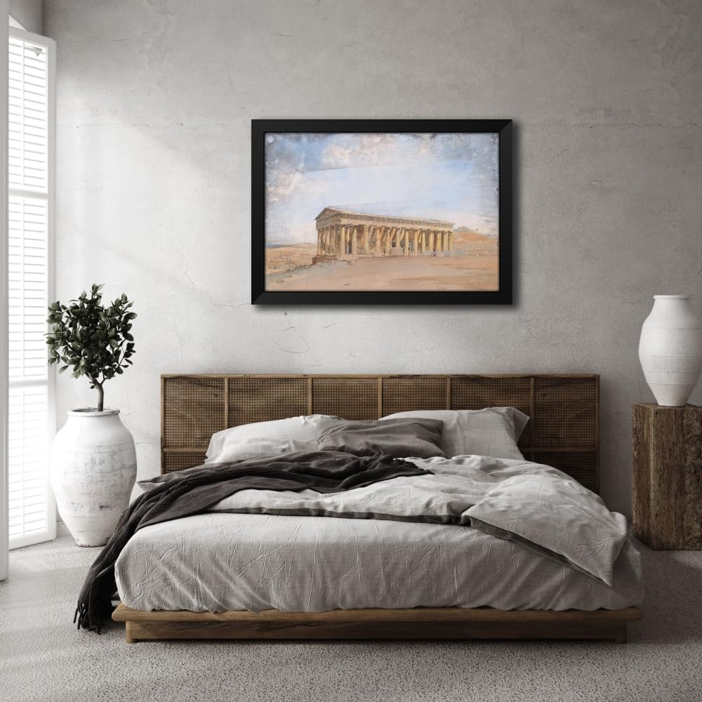 Light Gray ArtDirect The Temple of Theseus, Athens Custom Framed Art Print Giclee Print or Canvas Options with Various Sizes and Customization by Giovanni Lanza