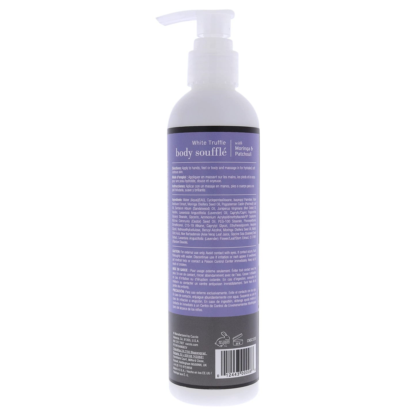 White Smoke Cuccio Naturale White Truffle Body Soufflé - Smoothing, Nourishing Body Treatment For Long Lasting Hydration and Dry Skin Relief - Lightweight, Non-Greasy Formula - Natural and Cruelty Free - 8 oz