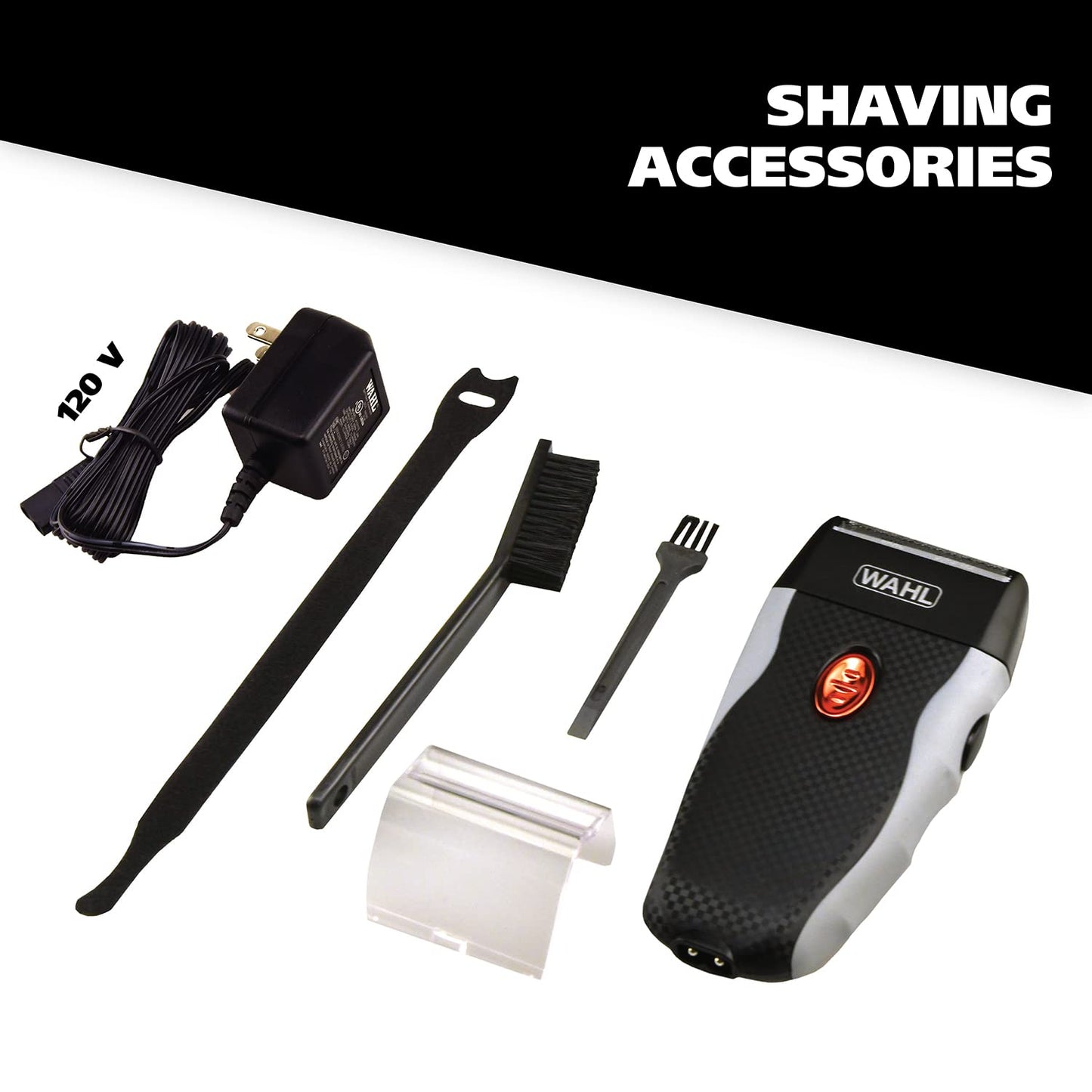 White Smoke Wahl Bump-Free Rechargeable Foil Shaver with Hypoallergenic Titanium Cutters for Close, Smooth Shaving - Model 7339-300