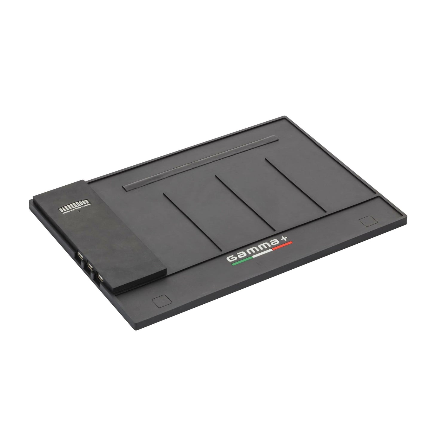 White Smoke GAMMA+ Professional Barber Appliance Magnetic Mat and Station Organizer, Anti-Slip, Durable Heat Resistant Silicone, Hair Styling Tools, Black