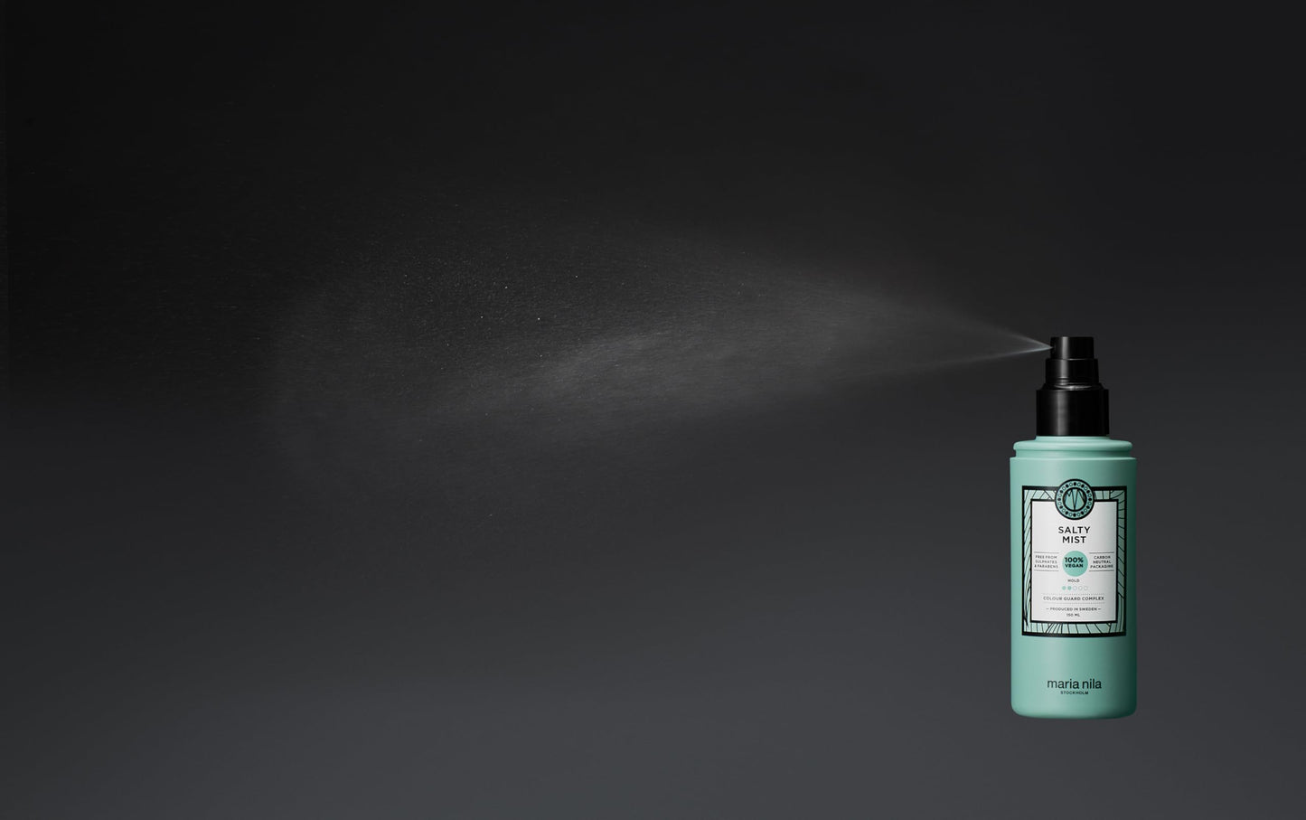 Dark Slate Gray Maria Nila Salty Mist, Hold 2/5, For a Light Beach Look, 100% Vegan & Sulfate/Paraben free, 5.1 Fl Oz