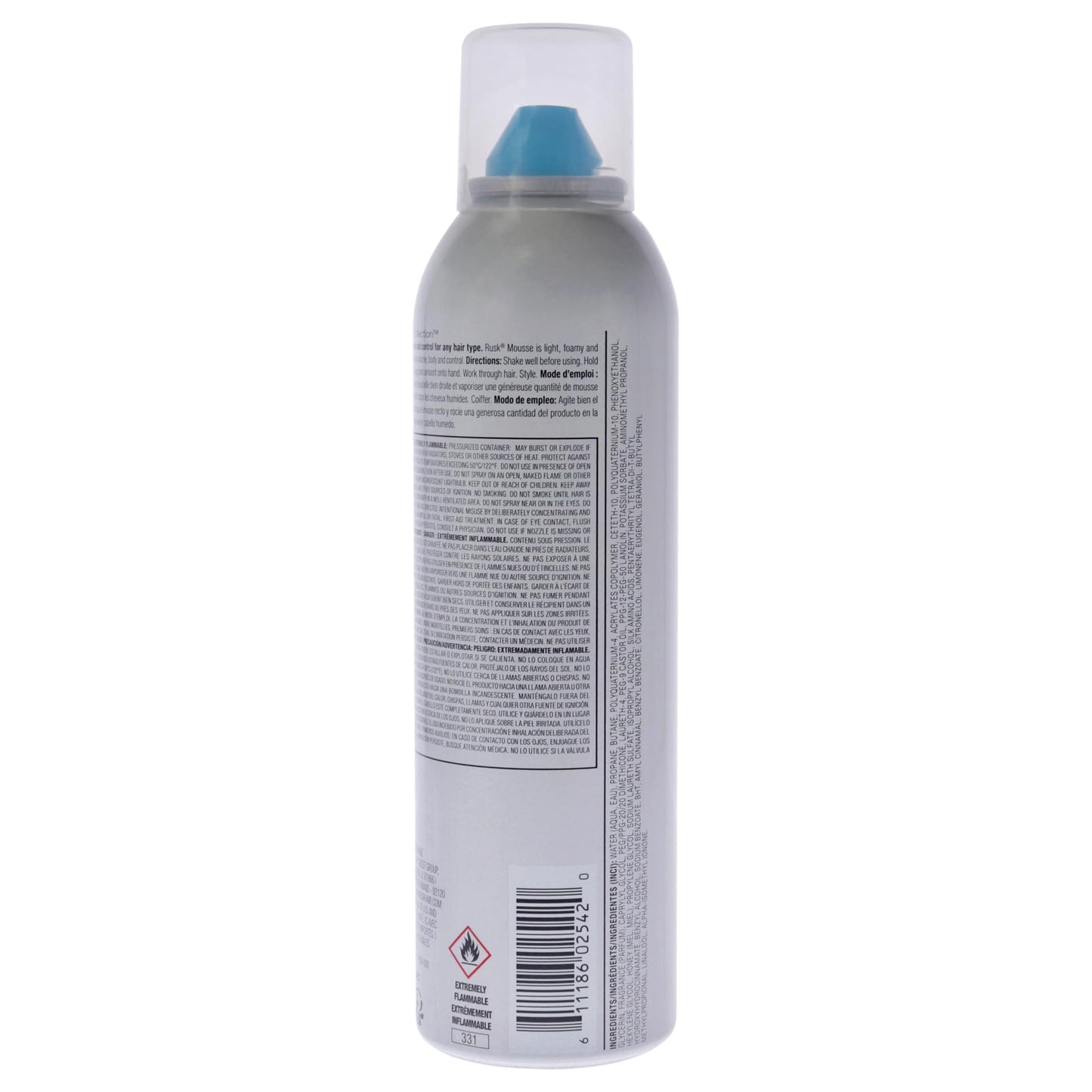 Dark Gray RUSK Styling Mousse 10.6 Fl Oz