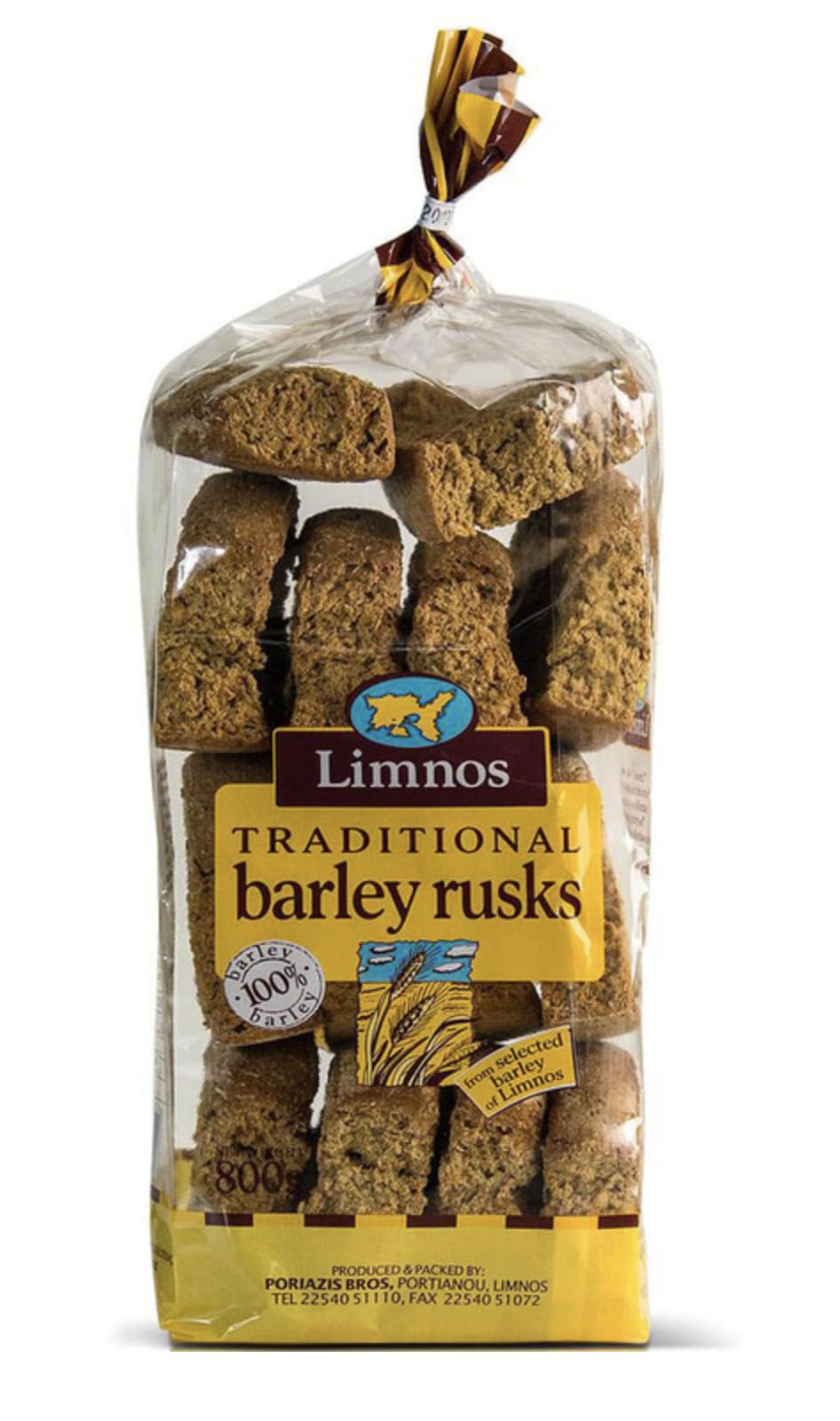 White Smoke Limnos Barley Rusks, 800g Bag