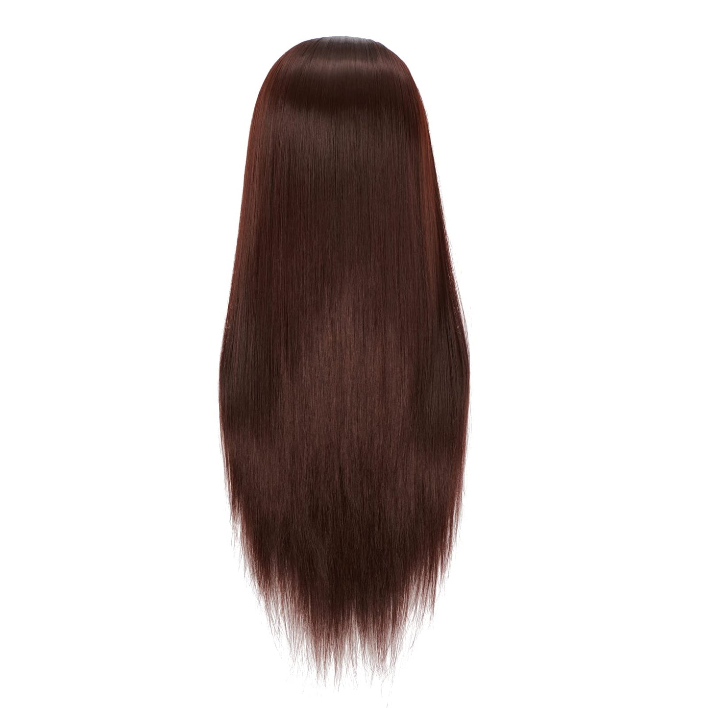 White Smoke Headfix 26"-28" Long Hair Mannequin Head Synthetic Fiber Hair Hairdresser Practice Styling Training Cosmetology Manikin Doll Head with Clamp