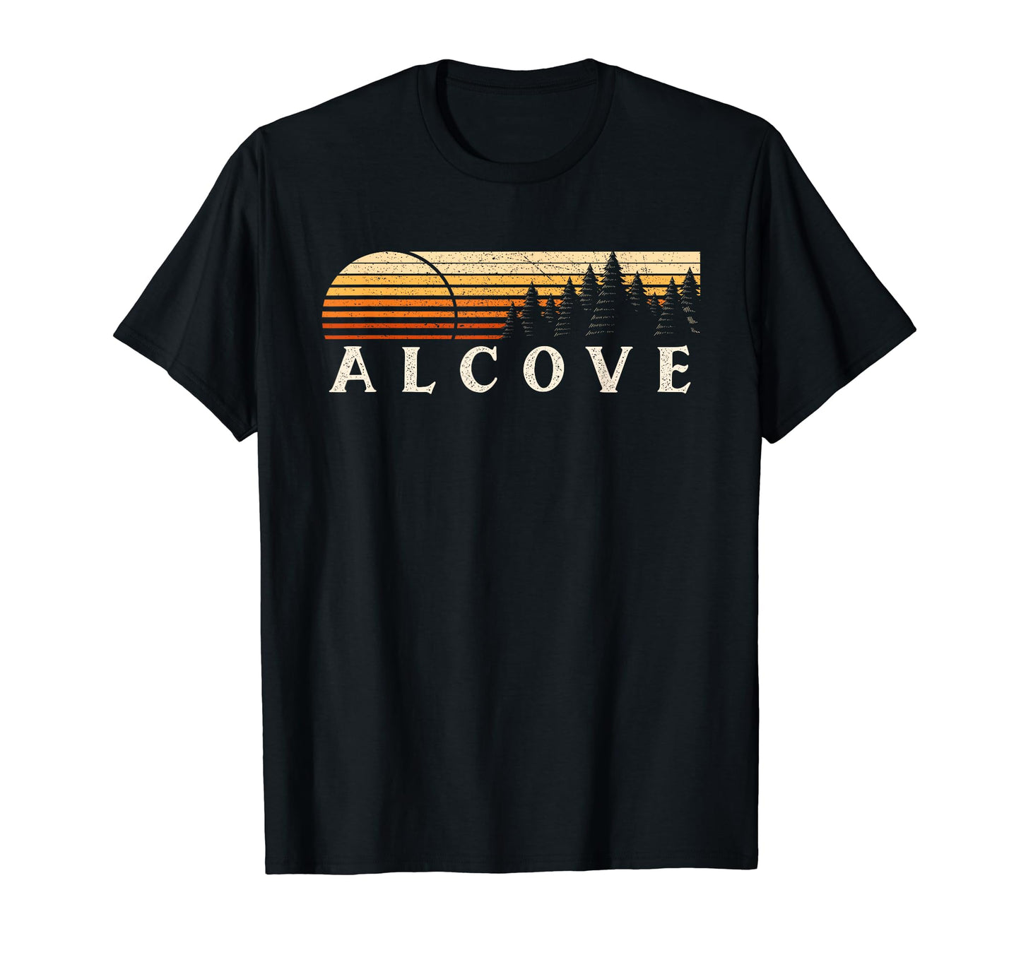 White Smoke Alcove, NY Vintage Evergreen Sunset Eighties Retro T-Shirt