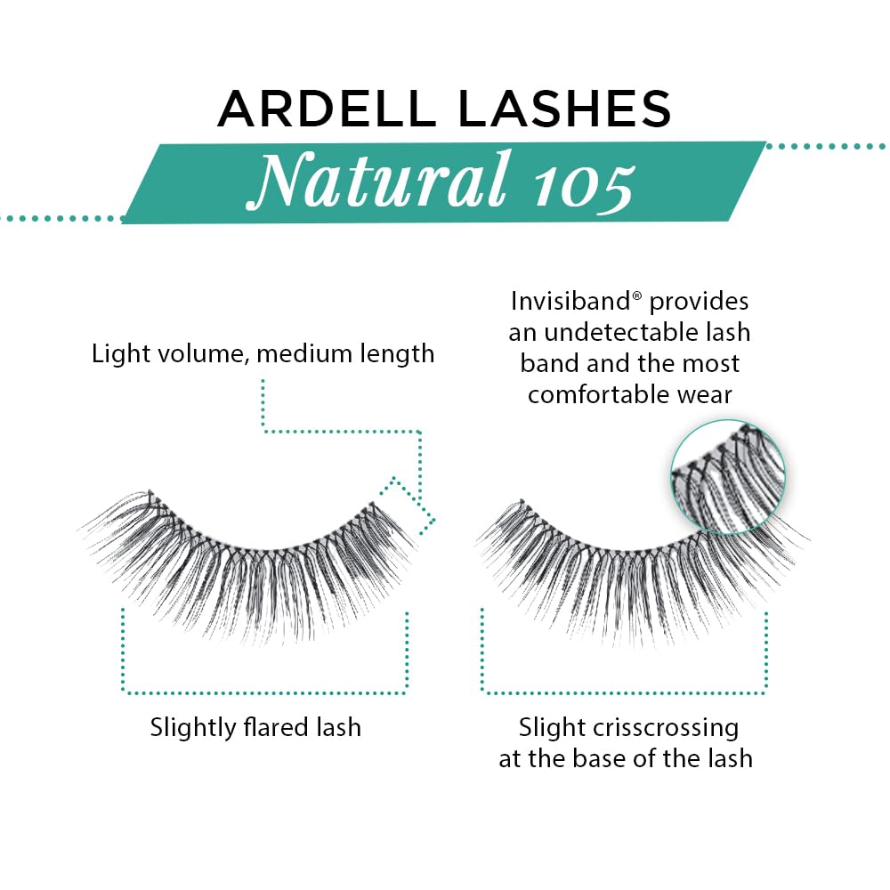 White Smoke Ardell Natural 105 Black - 6 Pairs pack