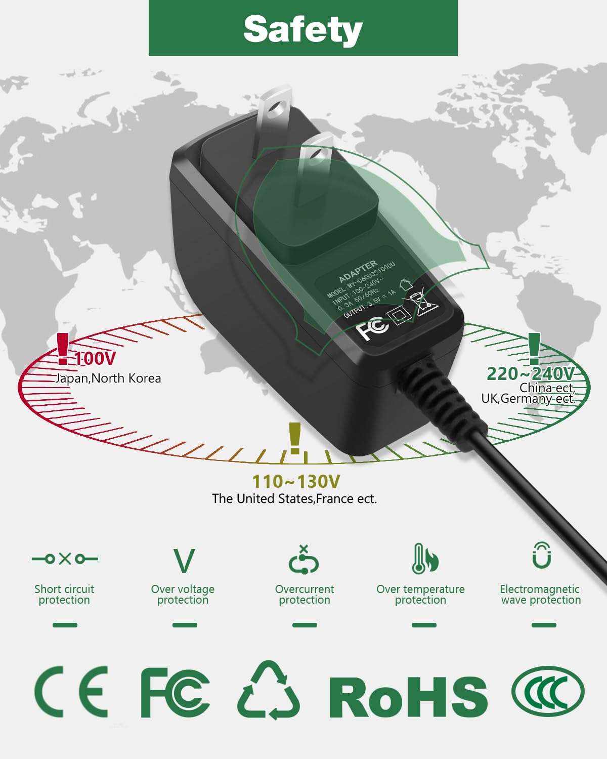 Lavender JOVNO Charger 3.5V for Wahl 9649 4.2V for Wahl Trimmer 9818L 9818 9888L 9854L 9876L 9864 Shaver Groomer Clipper Adapter