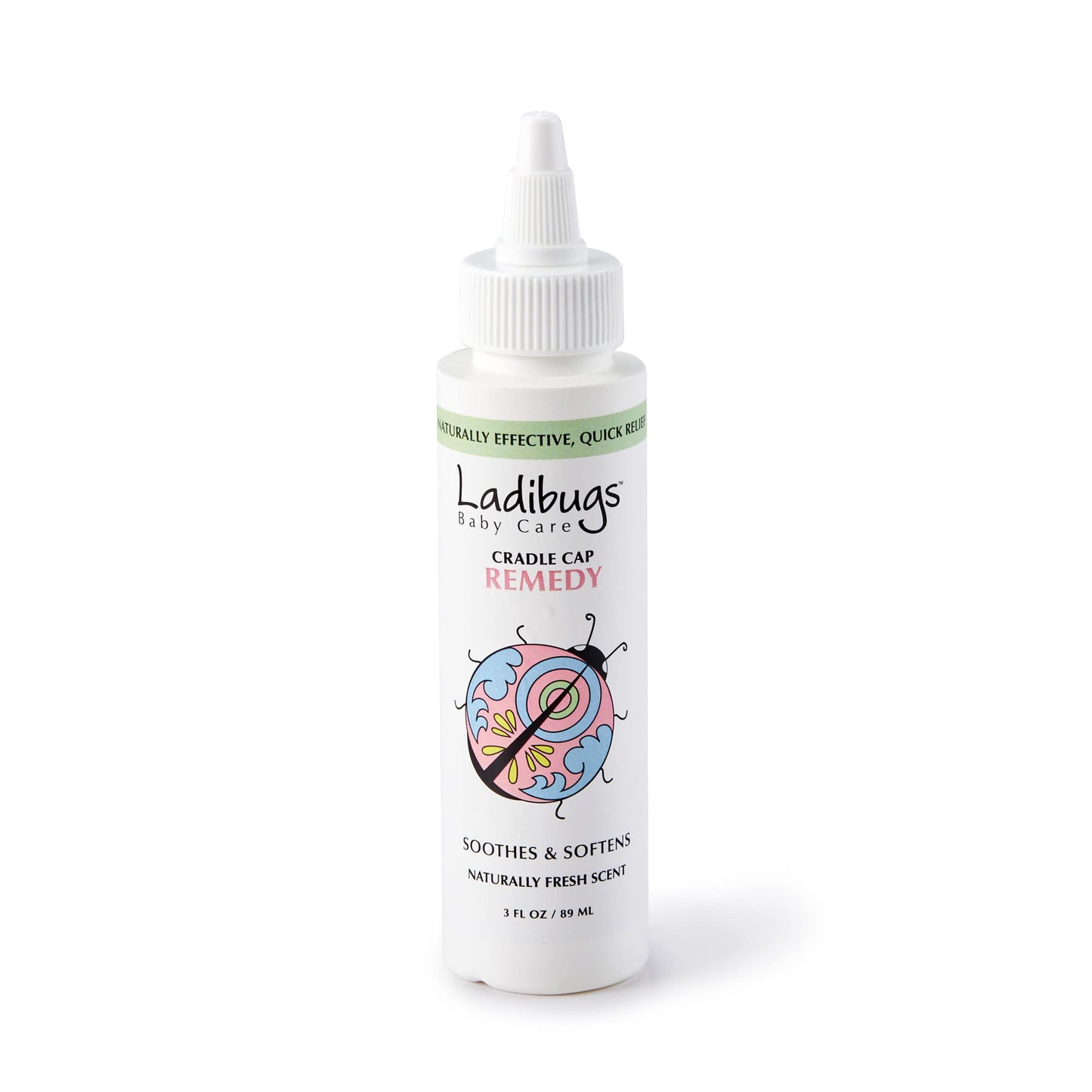 White Smoke Ladibugs Cradle Cap Remedy Kit, 3oz | Includes Cradle Cap Serum & Fine-Toothed Comb | Effectively Removes Scales & Flakes | Soothes & Softens Scalp