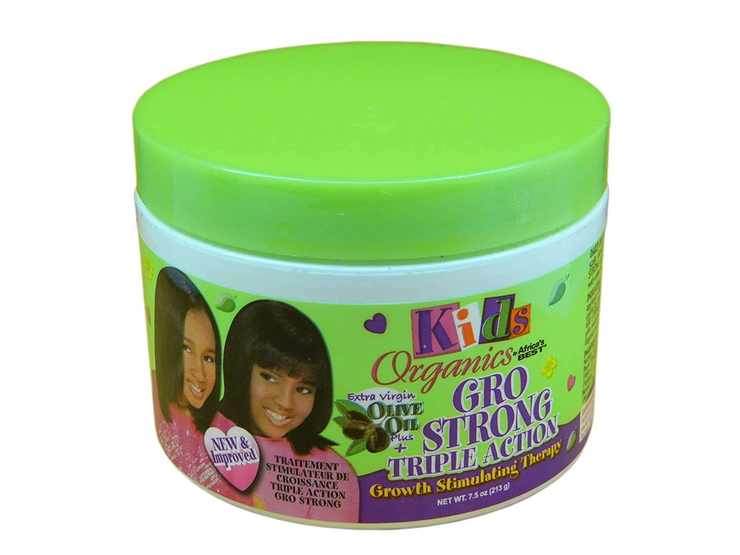 Yellow Green Africa's Best Organics Kids Gro Strong Triple Action Growth Stimulating Therapy 7.5 oz by Africa's Best