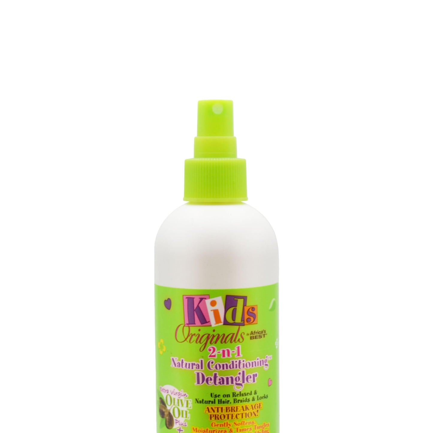 White Smoke Originals by Africa's Best Kids 2-n-1 Natural Conditioning Detangler, 12oz Bottle, Formulated with Extra Virgin Olive Oil, For Natural, Texturized, or Relaxed Hair