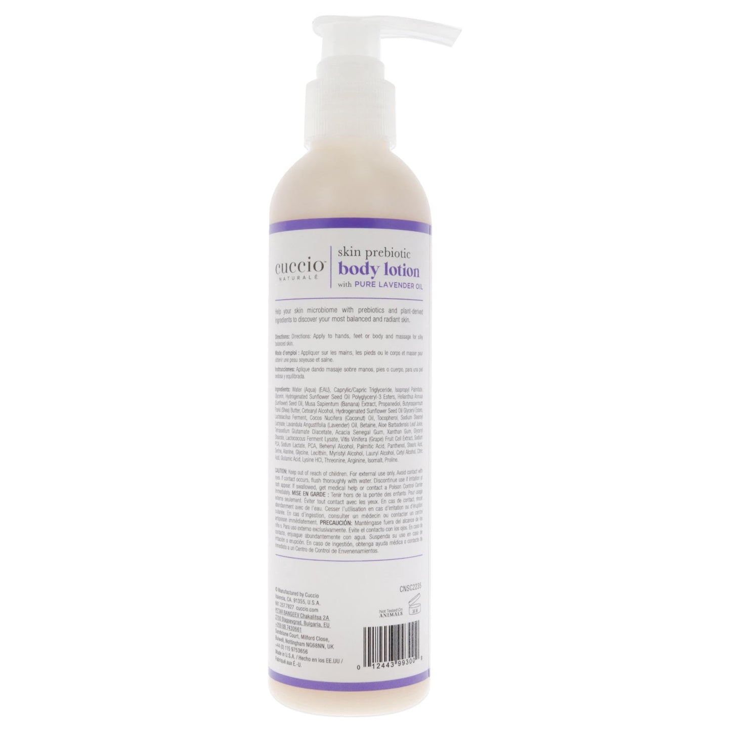 Light Gray Cuccio Naturale Skin Prebiotic Body Lotion - Lavander Body Lotion Unisex 8 oz
